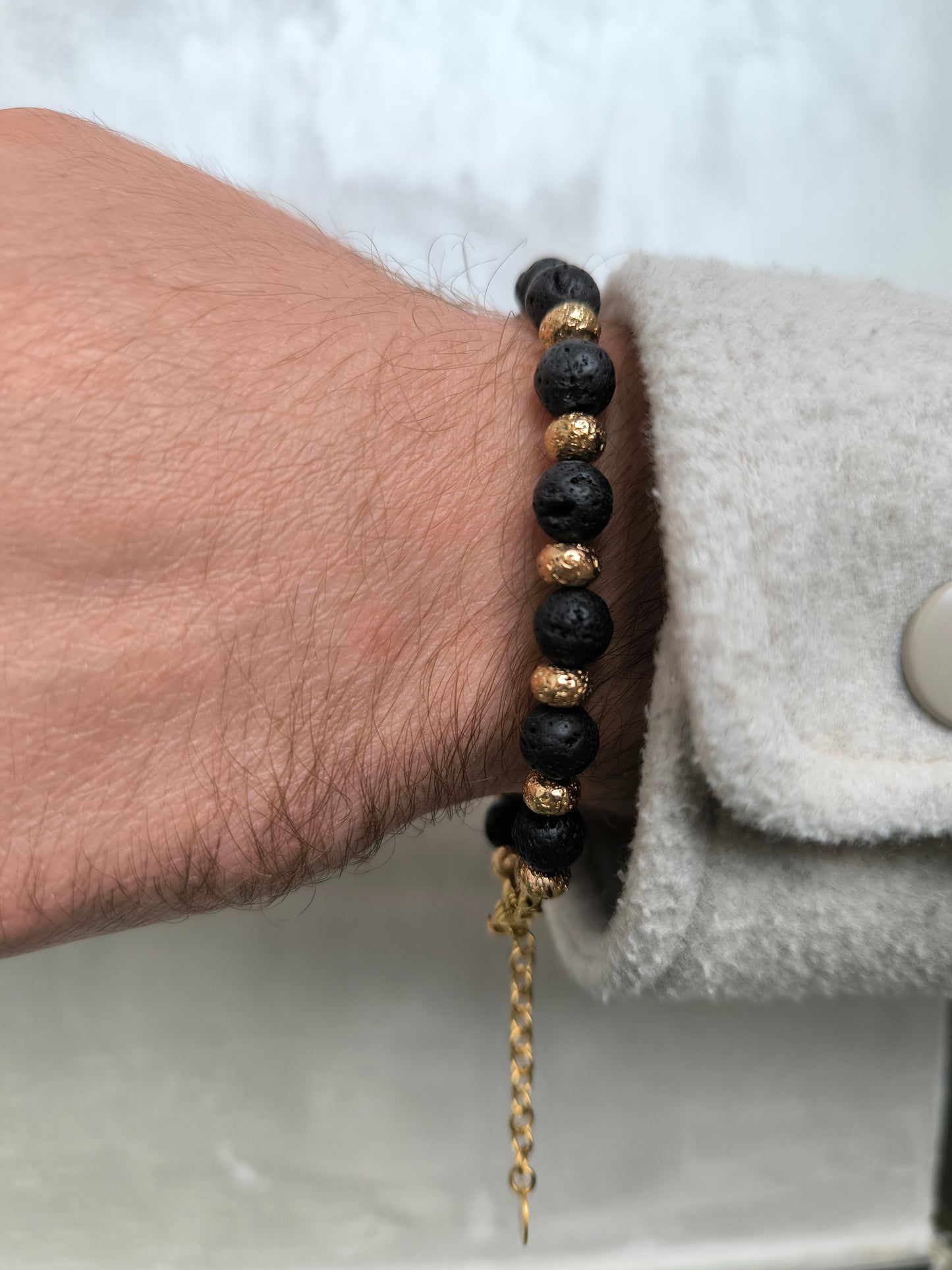 BRACCIALE PIETRA LAVICA BIG
