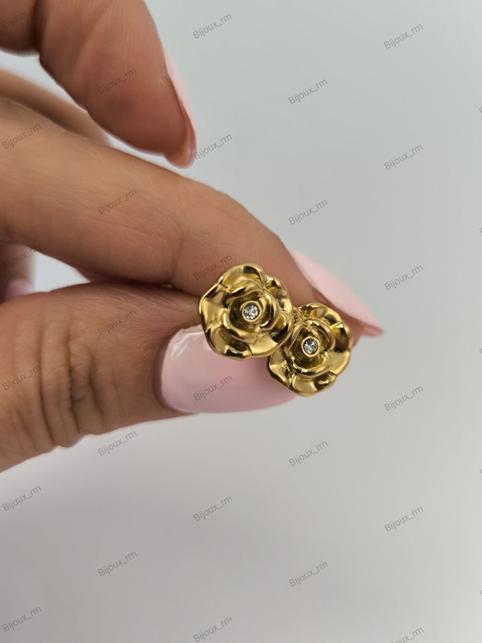 ORECCHINI ROSA APERTA