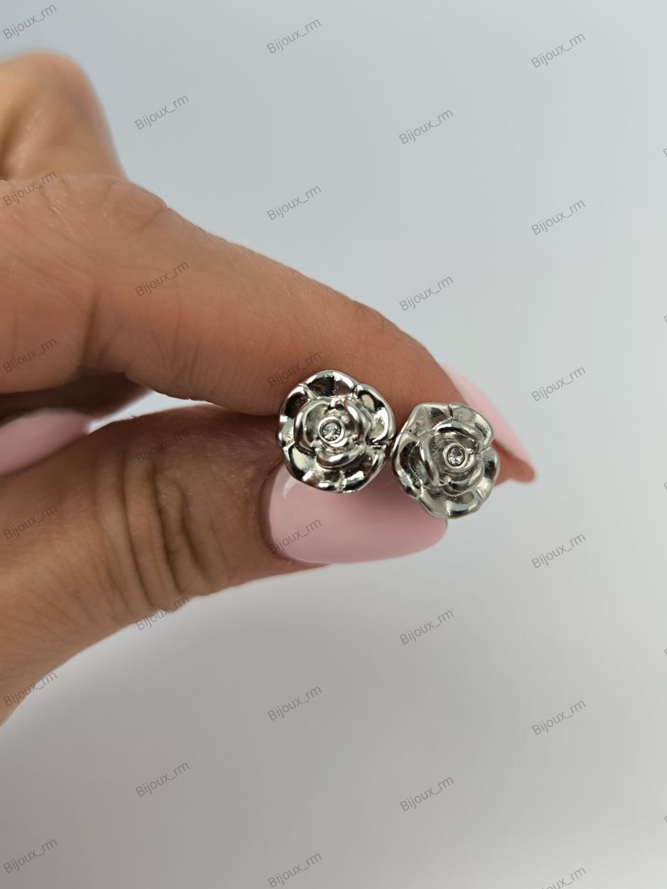 ORECCHINI ROSA APERTA