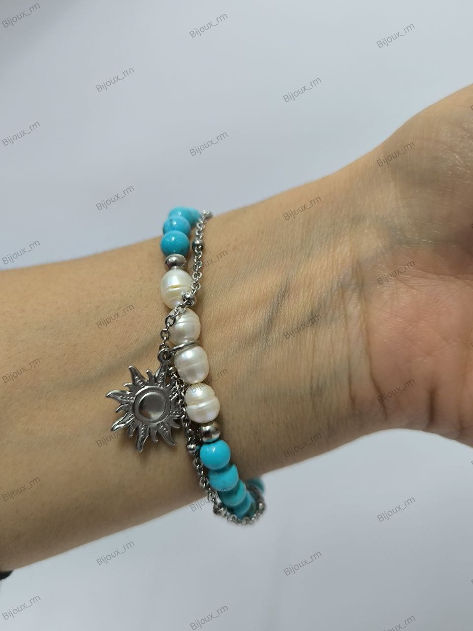 BRACCIALE PERLE TURCHESI