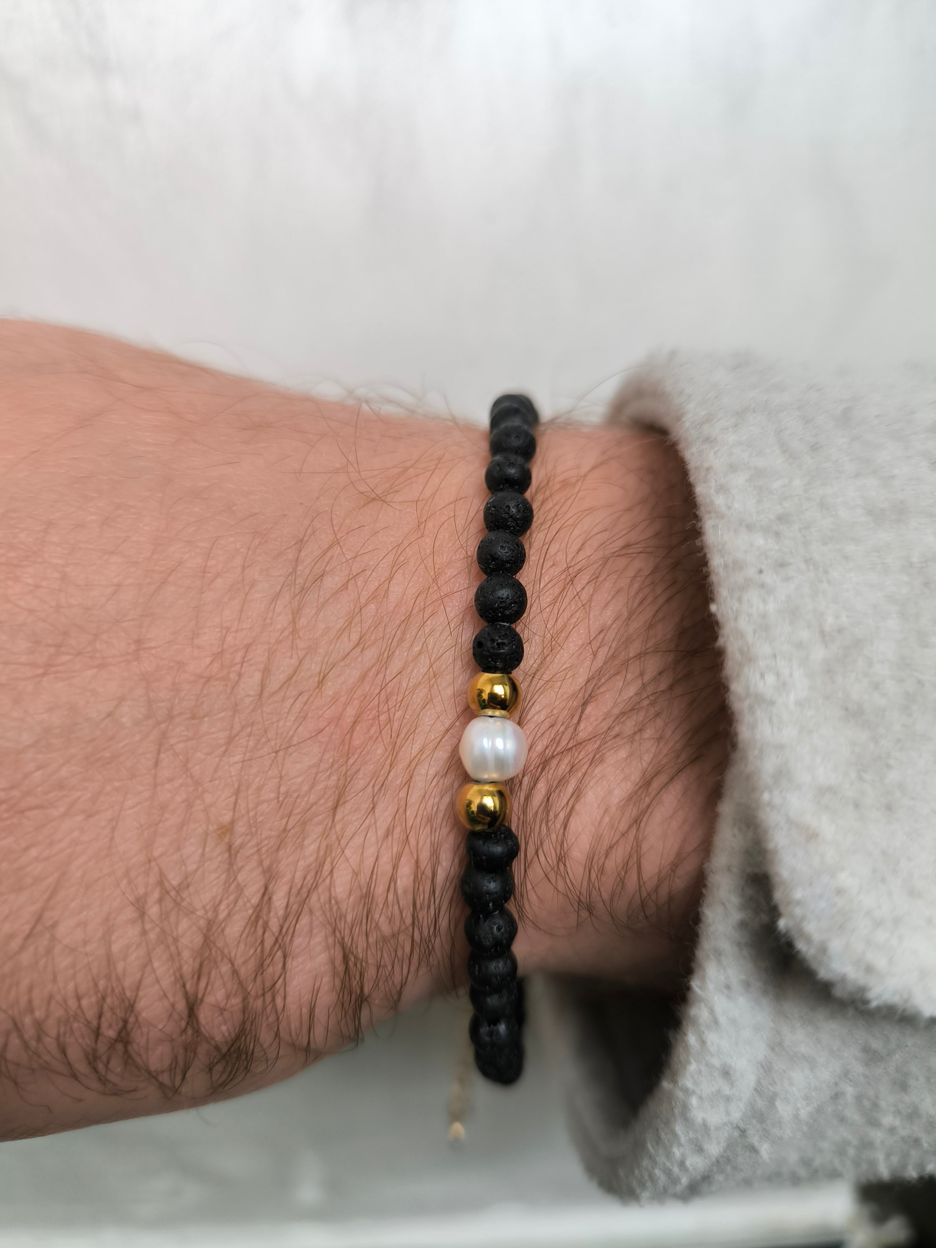 BRACCIALE PIETRA LAVICA SLIM